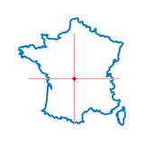 Carte du chef-lieu d'arrondissement d'Ahun