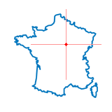 Carte du chef-lieu d'arrondissement d'Aillant-sur-Tholon
