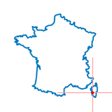 Carte du chef-lieu d'arrondissement d'Ajaccio