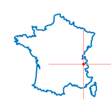 Carte du chef-lieu d'arrondissement d'Albertville-Sud