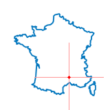 Carte du chef-lieu d'arrondissement d'Alès-Sud-Est