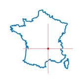 Carte du chef-lieu d'arrondissement d'Allègre