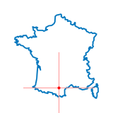 Carte du chef-lieu d'arrondissement d'Alzonne