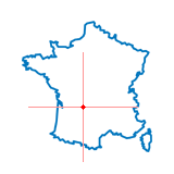 Carte du chef-lieu d'arrondissement d'Ayen