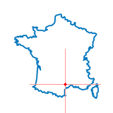 Carte du chef-lieu d'arrondissement de Bédarieux