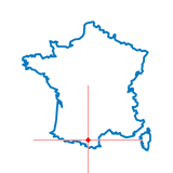 Carte du chef-lieu d'arrondissement de Belcaire