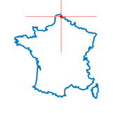 Carte du chef-lieu d'arrondissement de Bergues