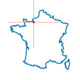 Carte du chef-lieu d'arrondissement de Beuzeville