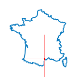 Carte du chef-lieu d'arrondissement de Béziers  3e  Canton
