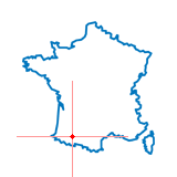 Carte du chef-lieu d'arrondissement de Bordères-sur-l'Échez