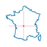 Carte du chef-lieu d'arrondissement de Bourganeuf