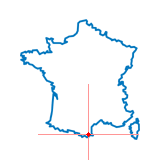 Carte du chef-lieu d'arrondissement de Céret