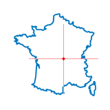 Carte du chef-lieu d'arrondissement de Chantelle