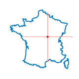 Carte du chef-lieu d'arrondissement de Châtillon-en-Bazois