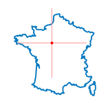 Carte du chef-lieu d'arrondissement de Cloyes-sur-le-Loir