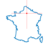 Carte du chef-lieu d'arrondissement d'Estrées-Saint-Denis