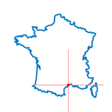 Carte du chef-lieu d'arrondissement de Frontignan