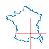 Carte du chef-lieu d'arrondissement de Génolhac