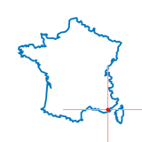 Carte du chef-lieu d'arrondissement de Grimaud