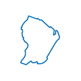 Carte du chef-lieu d'arrondissement de Kourou