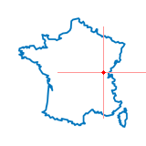 Carte du chef-lieu d'arrondissement de Lons-le-Saunier