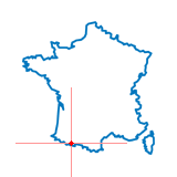 Carte du chef-lieu d'arrondissement de Luz-Saint-Sauveur