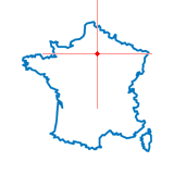 Carte du chef-lieu d'arrondissement de Meaux-Sud