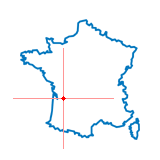Carte du chef-lieu d'arrondissement de Montguyon