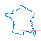 Carte du chef-lieu d'arrondissement de Nice 10e  Canton
