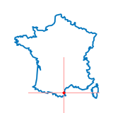 Carte du chef-lieu d'arrondissement de Perpignan  1er Canton