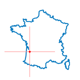 Carte du chef-lieu d'arrondissement de Pessac  1er Canton