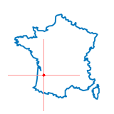 Carte du chef-lieu d'arrondissement de Podensac