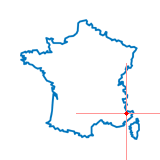 Carte du chef-lieu d'arrondissement de Saint-Sauveur-sur-Tinée
