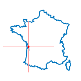 Carte du chef-lieu d'arrondissement de Saujon