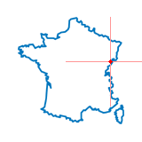 Carte du chef-lieu d'arrondissement de Valentigney