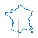 Carte du chef-lieu d'arrondissement de Vicdessos