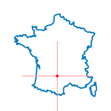 Carte du chef-lieu d'arrondissement de Villefranche-de-Rouergue