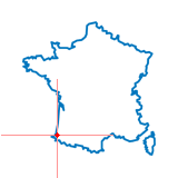 Carte du chef-lieu d'arrondissement d'Anglet-Sud