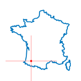 Carte du chef-lieu d'arrondissement d'Arzacq-Arraziguet