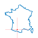 Carte du chef-lieu d'arrondissement d'Aurignac