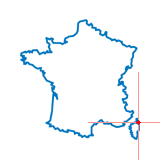 Carte du chef-lieu d'arrondissement de Bastia  5e  (Canton Lupino)