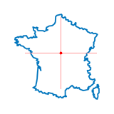 Carte du chef-lieu d'arrondissement de Bourges  1er Canton