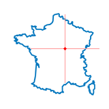 Carte du chef-lieu d'arrondissement de Brinon-sur-Beuvron