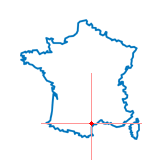 Carte du chef-lieu d'arrondissement de Capestang