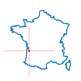 Carte du chef-lieu d'arrondissement de Castelnau-de-Médoc
