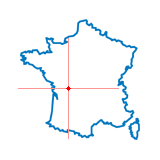 Carte du chef-lieu d'arrondissement de Champagne-Mouton