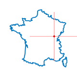 Carte du chef-lieu d'arrondissement de Chaussin