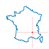 Carte du chef-lieu d'arrondissement de Chomérac