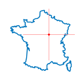 Carte du chef-lieu d'arrondissement de Courson-les-Carrières