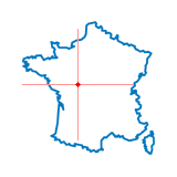 Carte du chef-lieu d'arrondissement de Dangé-Saint-Romain